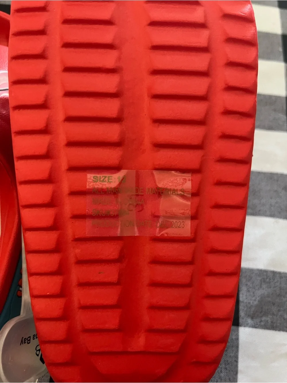 Kids Red Shark Slide Sandals - Size 12